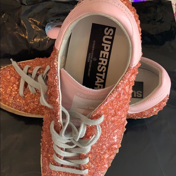 Golden goose pink glitter jelly